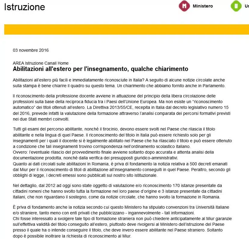 Come abilitarsi all'insegnamento all'estero