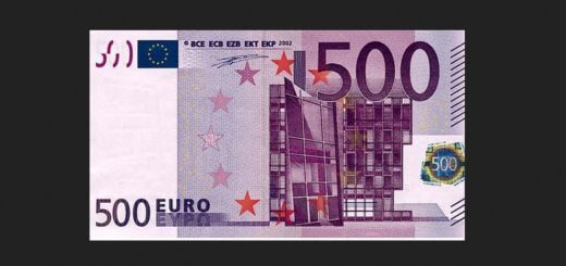 la foto riprende una banconota da 500 euro