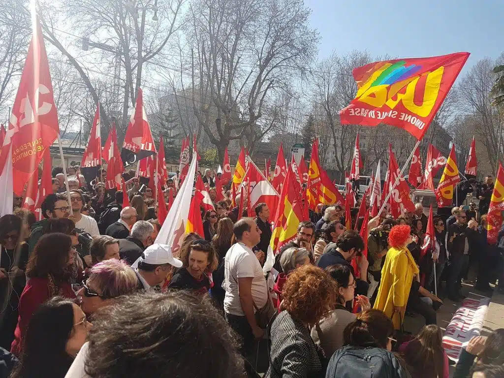 grande manifestazione per lo sciopero del 17