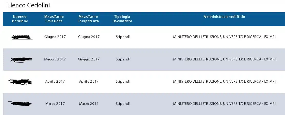 NoiPa ha pubblicato il cedolino di Giugno 2017