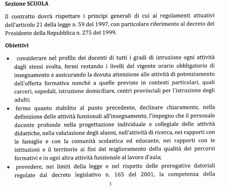 Rinnovo del Contratto della scuola, emanato l'atto di indirizzo