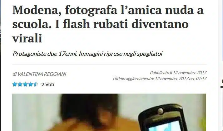 Cyberbullismo: fotografare il fondoschiena della compagna è diffamazione