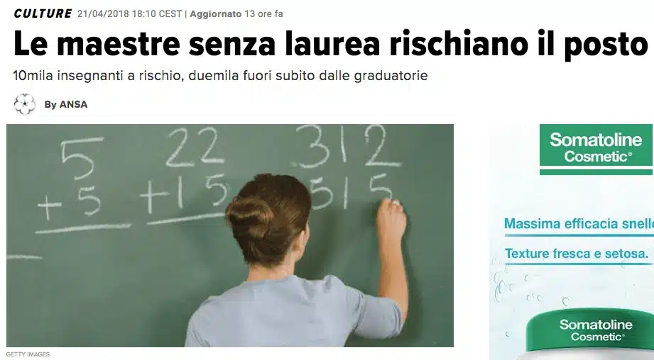occorre la laurea per fare la maestra?