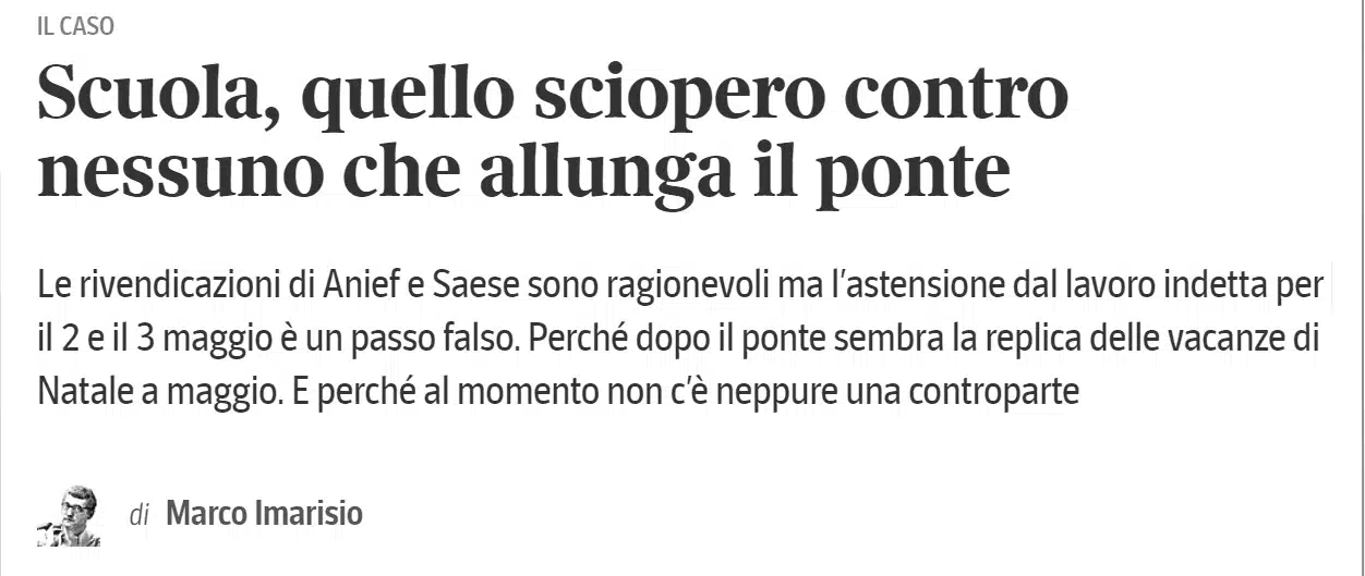 sciopero 2 - 3 maggio anief