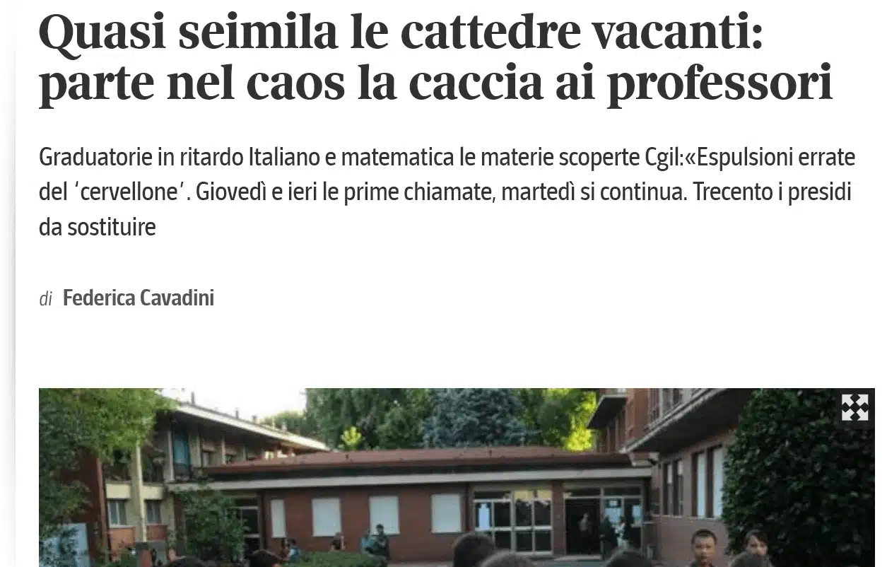 cercasi docenti in lombardia