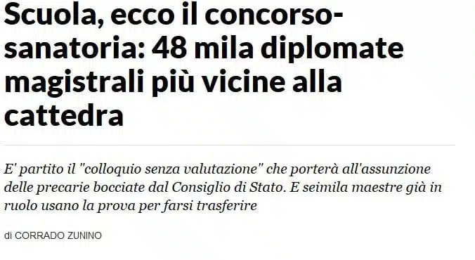 diplomate magistrale e sanatoria