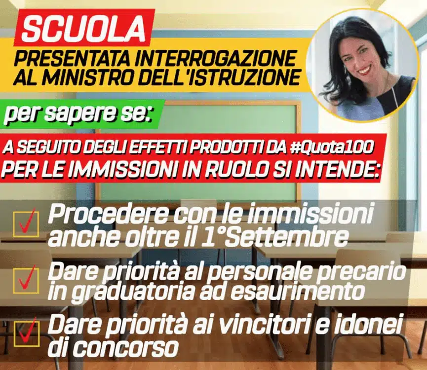 Posti disponibili ed immissioni in ruolo