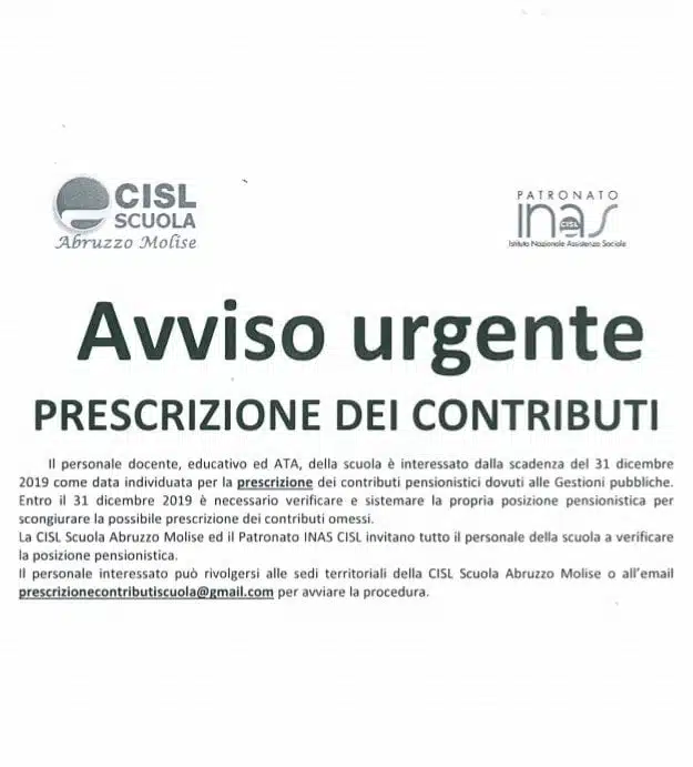prescrizione dei contributi pensionistici