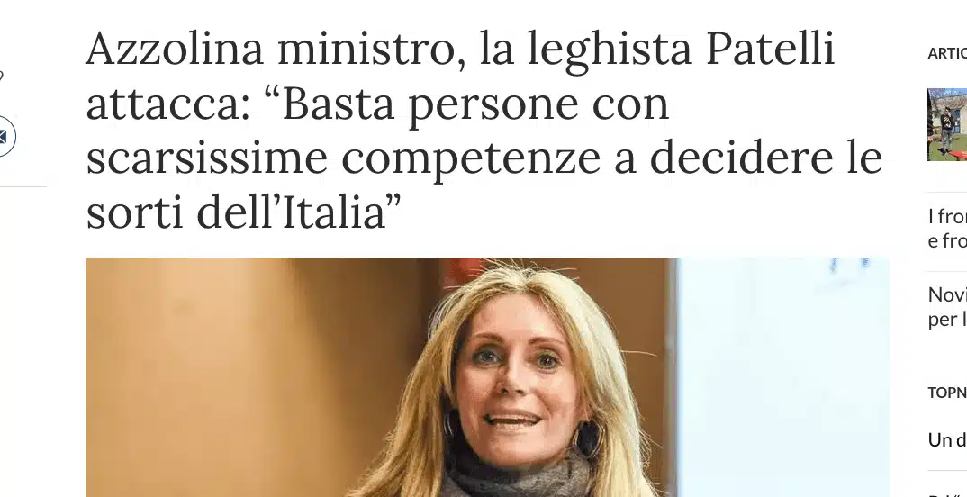 l'on Patelli critica l'on azzolina