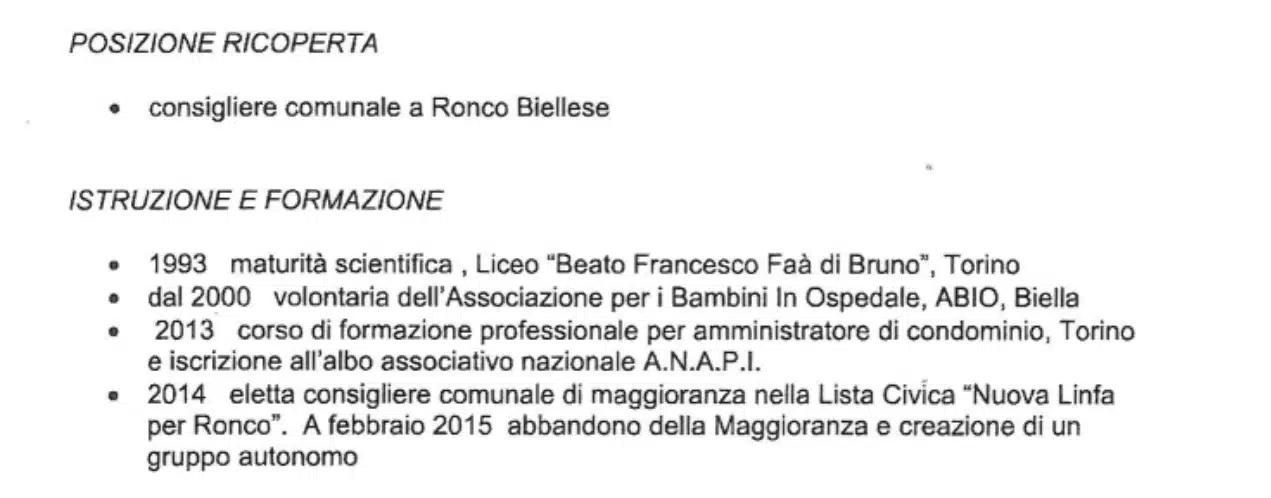 titolo di studio on. Patelli