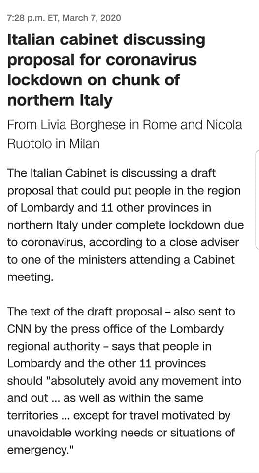 testo della CNN