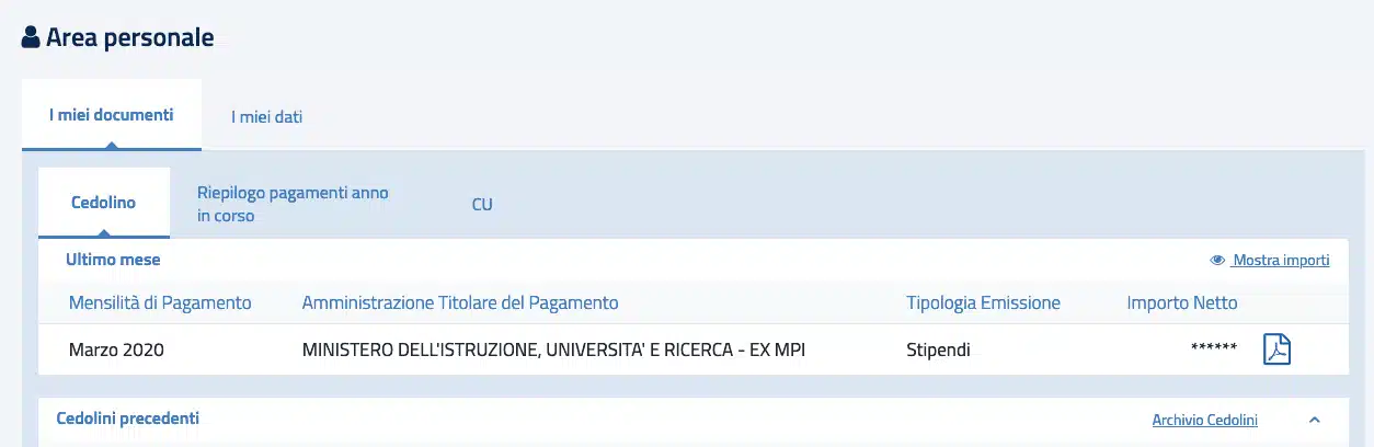 cedolino noipa marzo 2020