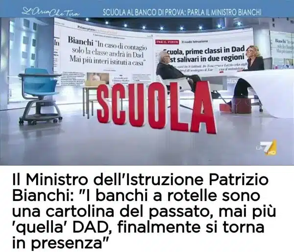 Banchi con le rotelle - Una dirigente scolastica smentisce il ministro BIanchi