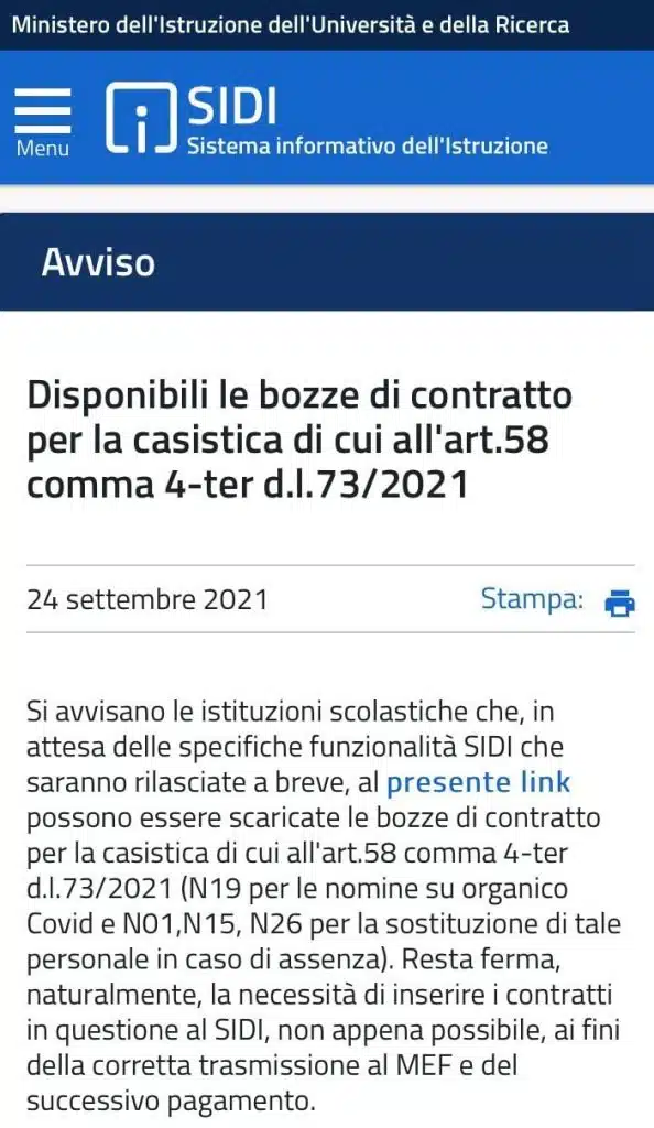 Personale ATA - Arrivano i contratti covid 2021, ecco le bozze