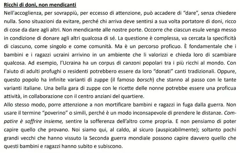 STUDENTI PROFUGHI DALL’UCRAINA - SPUNTI PER LA RIFLESSIONE PEDAGOGICA E DIDATTICA DELLE SCUOLE
