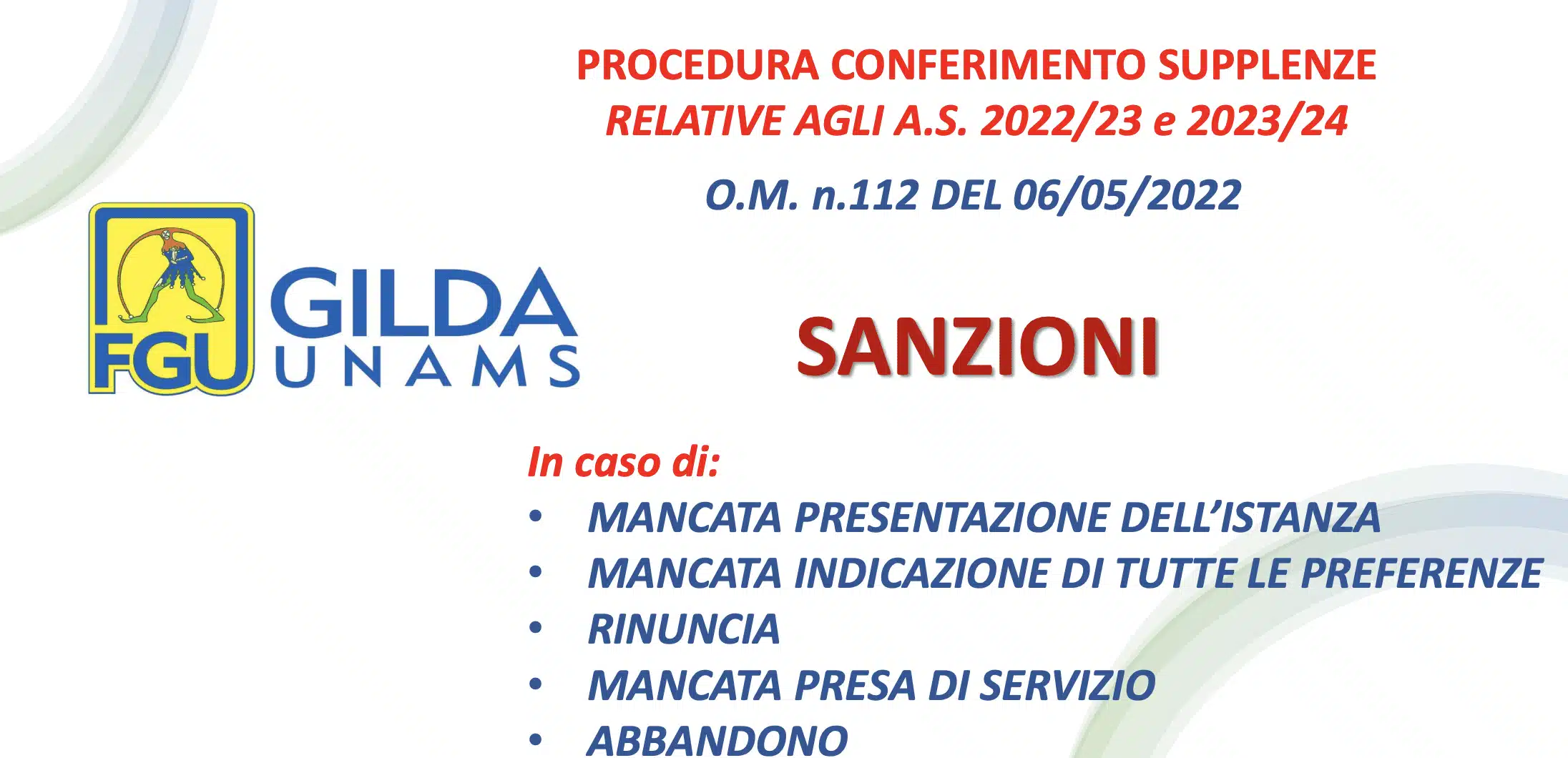 Supplenze 2022/23 da GPS, GaE e Graduatorie di Istituto, attenzione alle sanzioni