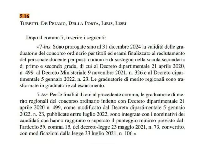 Estensione delle graduatorie di merito degli idonei al concorso ordinario 2020 e STEM 2022