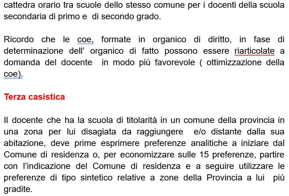 L’indicazione delle delle sedi nella domande di mobilità 2023/24
