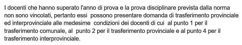 Mobilità 23/24 chi può fare domanda e chi no perché è vincolato.