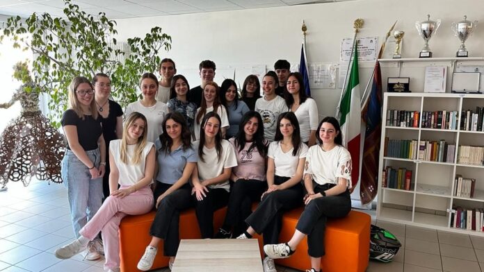 Una classe di studenti italiani