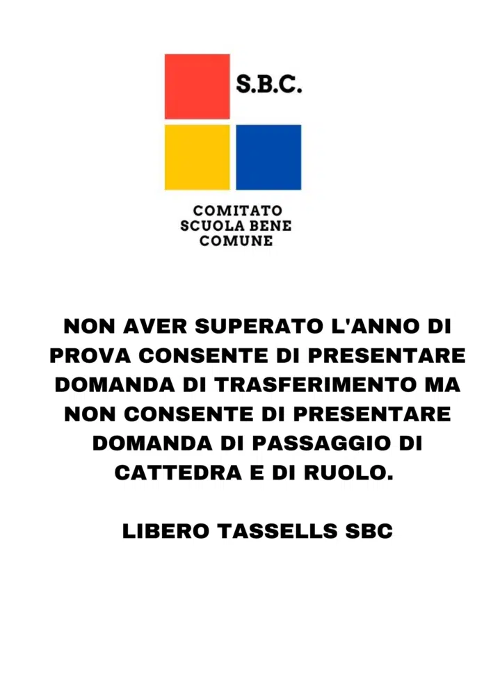 Il mancato superamento dell'anno penalizza il trasferimento dei docenti?