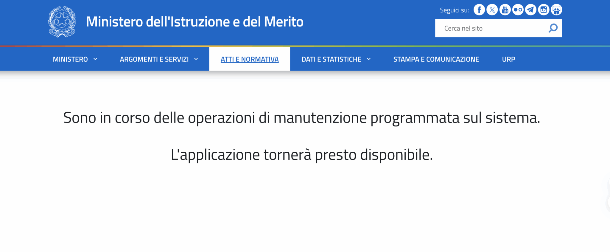 Istanze online in tilt